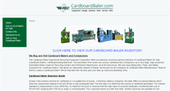 Desktop Screenshot of cardboardbaler.com