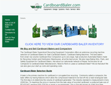 Tablet Screenshot of cardboardbaler.com